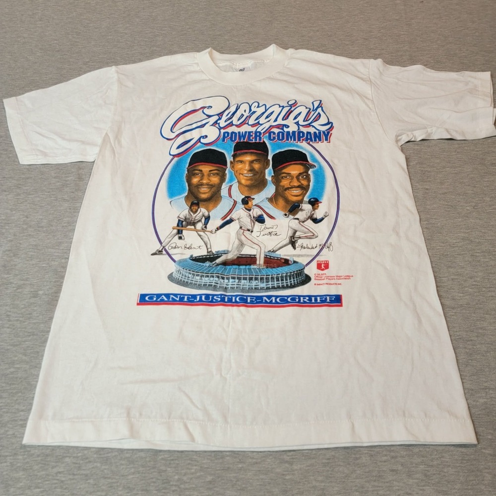 Vintage Belton Atlanta Braves Georgia Power Company Gant Justice McGriff Shirt L